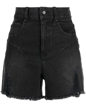 JNBY Distressed Denim Shorts - Black
