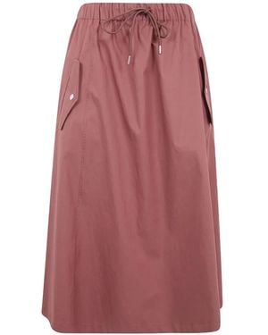 Paul Smith Drawstring-Fastening A-Line Midi Skirt - Purple