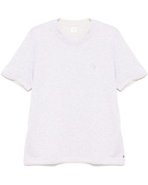 Eleventy Logo-Embroidered T-Shirt - White