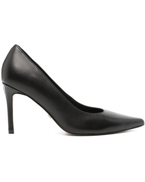 Guess 90Mm Leather Court Shoes - Black