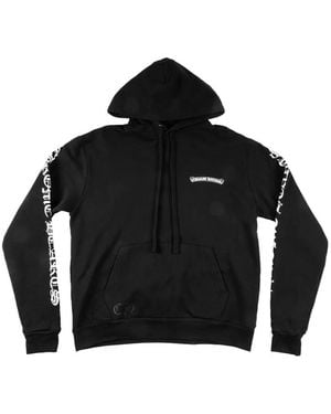 Chrome Hearts Scroll Logo Hoodie - Black