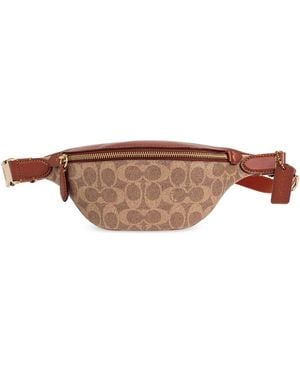 COACH Riñonera con monograma Signature - Marrón