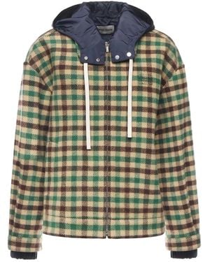Miu Miu Kapuzenjacke mit Vichy-Karo - Grün