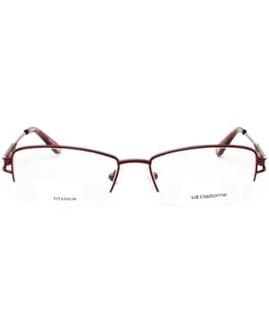 Liz Claiborne Eckige Brille Aus Titan - Weiß