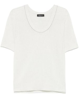 Fabiana Filippi ビーズディテール Tシャツ - ホワイト