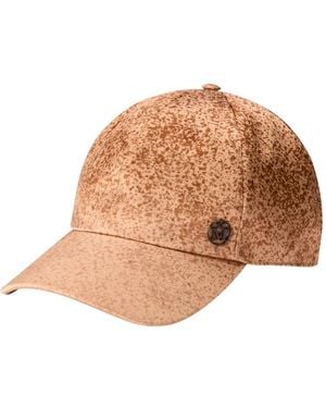 Maison Michel Tiger Logo-Detail Baseball Cap - Brown