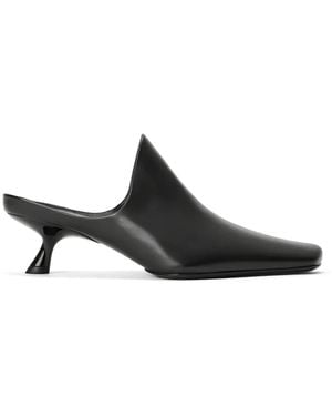 Loewe Mules Aus Gekörntem Leder - Schwarz