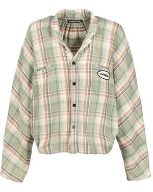 RRR123 Nazarene Plaid-Check Shirt - White