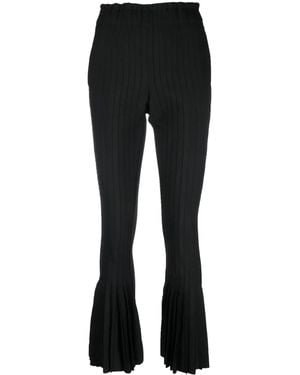 Sacai Pleated Flared Trousers - Black