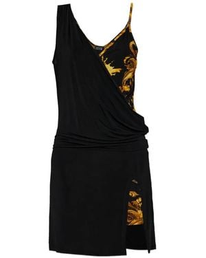 Versace Jeans Couture プリントパネル ミニドレス - ブラック