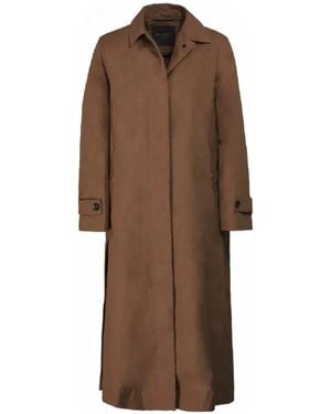 Moorer Rixta-Wfc Buttoned Single-Breasted Coat - Brown