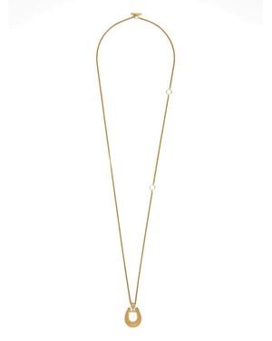 Jil Sander Collar Con Colgante De Herradura - Blanco
