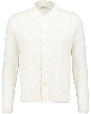 Piacenza Cashmere Gebreid Vest Met Knopen - Wit
