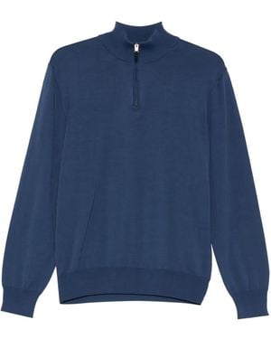 Canali Maglione Con Zip - Blu