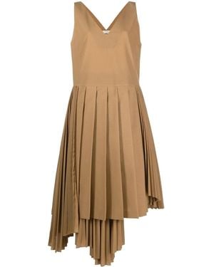 Quira Sleeveless Asymmetric-Hem Dress - Natural