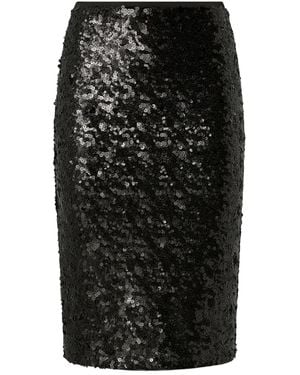 Pinko Sequin-Embellished Midi Skirt - Black