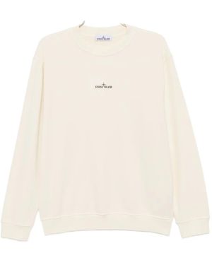 Stone Island Logo-Print Sweatshirt - White