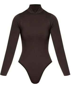 Heist High-Neck Long-Sleeve Bodysuit - Black