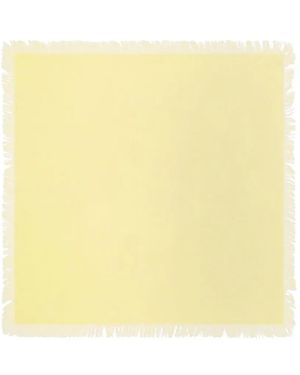 Bompard Fringe Twill Square Scarf - Yellow