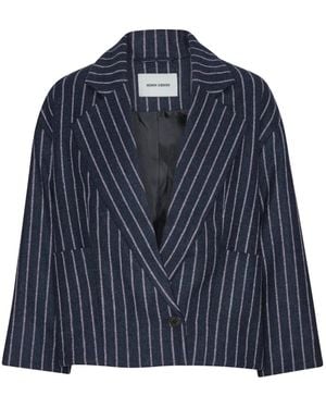Henrik Vibskov Shady Jacke Mit Nadelstreifen - Blau