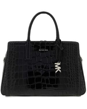 MICHAEL Michael Kors Sac À Bandoulière À Effet Peau De Crocodile - Noir