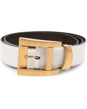 Versace Leather Belt - White