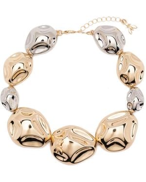 Patrizia Pepe Collar texturizado de dos tonos - Metálico