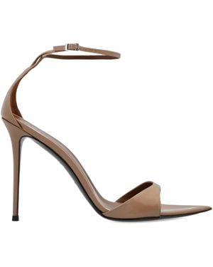 Giuseppe Zanotti 110Mm Pointed-Toe Ankle-Strap Sandals - Metallic