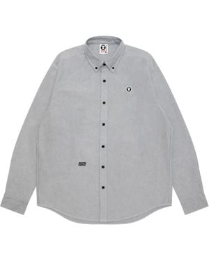 Aape By A Bathing Ape Overhemd Met Geborduurd Logo - Grijs
