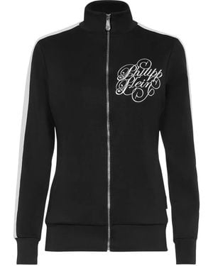 Philipp Plein Stripe-Detail Tracksuit Jacket - Black