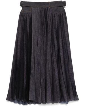 Sacai Denim Mix Skirt Clothing - Black