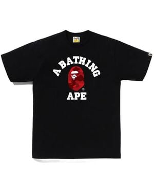 A Bathing Ape Color Camo College T-Shirt - Schwarz