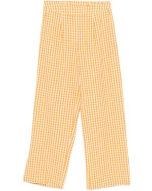 MAISON 123 Pantalones Theodore A Cuadros - Blanco