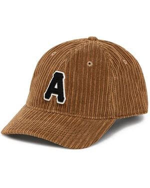 Aape By A Bathing Ape Ribfluwelen Pet Met A-Logo - Bruin
