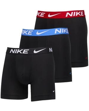 Nike Logo-Waistband Boxer Briefs (Set Of Three) - Black