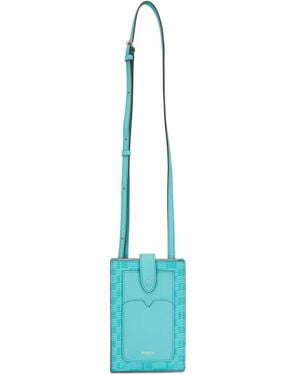 Moreau Monogram-Canvas Phone Bag - Blue