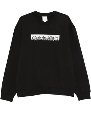 Calvin Klein Logo Crew Neck Jumper - Black