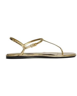 Paris Texas Montecarlo Metallic Flat Sandals - White