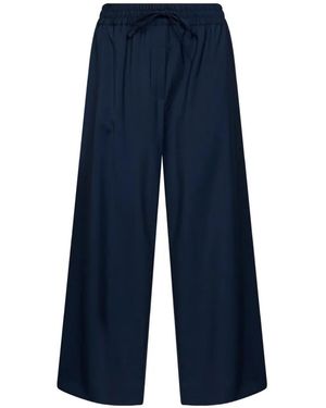 Weekend by Maxmara Drawstring Wide-Leg Trousers - Blue