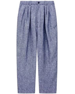 Giorgio Armani Pantalon À Détails Plissés - Blue