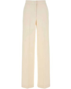 Max Mara Cotton Fleece Trousers - Natural