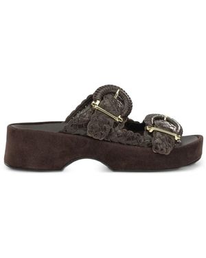 Toni Pons Leather Buckle-Fastening Sandals - Brown
