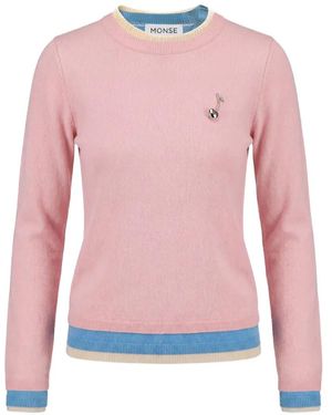 Monse Triple-Layer Cherry-Motif Jumper - Pink
