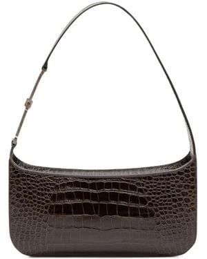 Tom Ford Tumbled Printed Crocodile-Leather Arc Small Shoulder Bag - Metallic