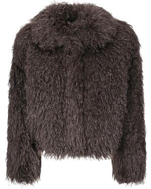 Tagliatore Faux-Fur Collar Jacket - Gray