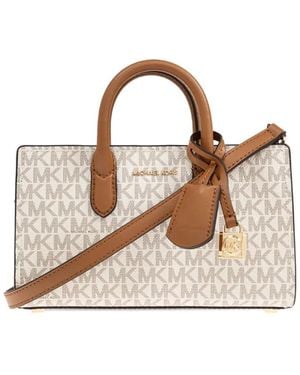 MICHAEL Michael Kors Extra small Scarlett monogram logo-plaque tote bag - Neutro