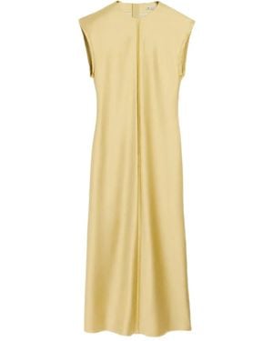 Ami Paris Raw-Edge Long Dress - Yellow