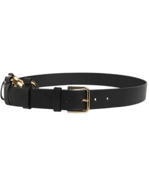 Dolce & Gabbana Leather Buckle Belt - White