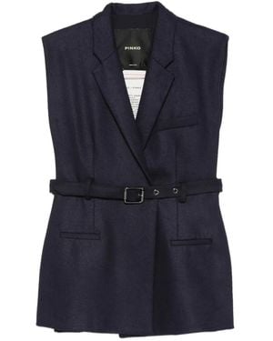 Pinko Weste Mit Gürtel - Blau