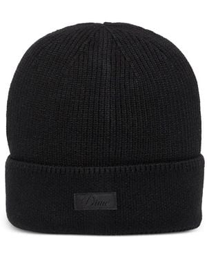Dime Cursive Rib Beanie Hat - Black